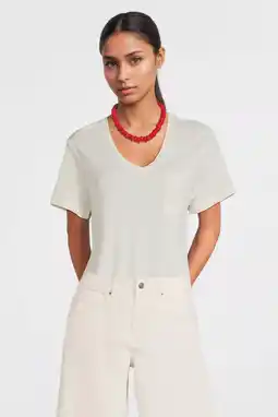 Wehkamp Anytime loose fit T-shirt met V-hals wit aanbieding