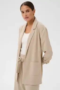 Wehkamp Kaffe regular blazer beige aanbieding
