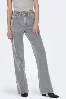 Wehkamp ONLY highwaist wide leg jeans grey denim aanbieding