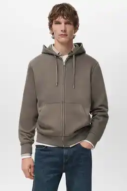 Wehkamp Mango Man sweatvest kaki aanbieding