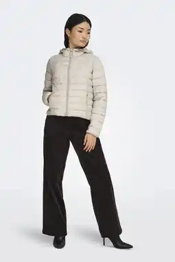 Wehkamp ONLY gewatteerde jas quilted beige aanbieding