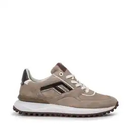 Wehkamp Floris van Bommel Noppi 38.12 suède sneakers lichtbruin aanbieding