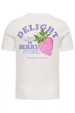 Wehkamp KIDS ONLY GIRL T-shirt met backprint wit aanbieding