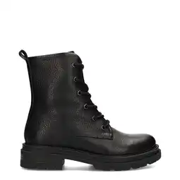 Wehkamp PS Poelman Jae leren veterboots zwart aanbieding