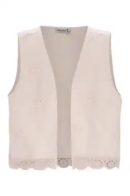 Wehkamp Like Flo gilet ecru aanbieding