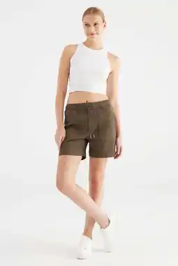 Wehkamp Cup of Joe Denim slim regularwaist casual short bruin aanbieding