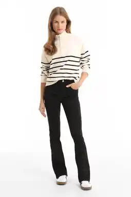 Wehkamp Anytime flared jeans zwart aanbieding