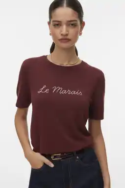 Wehkamp VERO MODA trui roodbruin gebreid aanbieding