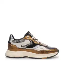 Wehkamp Floris van Bommel Daysi 03.09 leren sneakers brons/zilver aanbieding