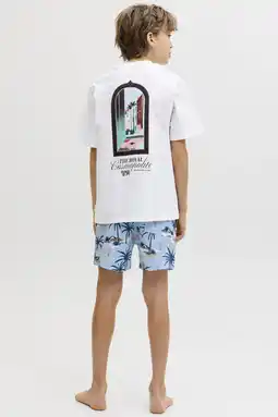Wehkamp JACK & JONES JUNIOR T-shirt met backprint wit aanbieding