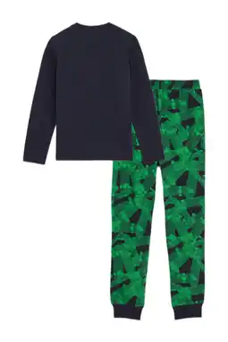 Wehkamp WE Fashion pyjamaset groen/donkerblauw aanbieding