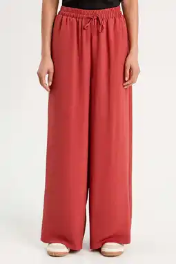 Wehkamp Cache Cache wide leg highwaist casual broek rood aanbieding