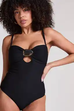 Wehkamp Hunkemöller strapless corrigerend badpak Cabo zwart aanbieding