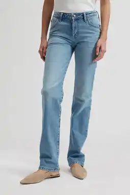 Wehkamp Lee straight leg jeans medium blue denim aanbieding