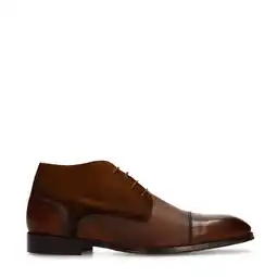 Wehkamp Black Label leren veterschoenen bruin aanbieding