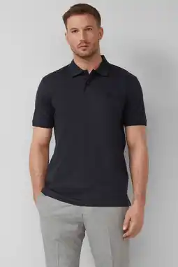 Wehkamp s.Oliver BLACK LABEL regular polo donkerblauw aanbieding