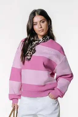 Wehkamp Colourful Rebel gestreepte sweater roze aanbieding