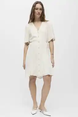 Wehkamp OBJECT mini jurk ecru aanbieding