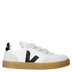 Wehkamp Veja Small V-90 leren sneakers wit/blauw aanbieding