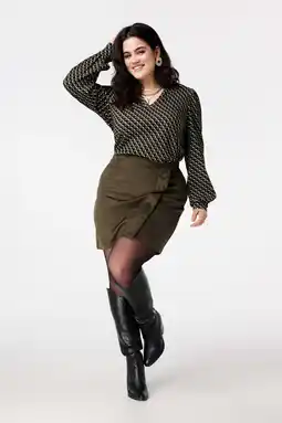 Wehkamp MS Mode blousetop kaki aanbieding