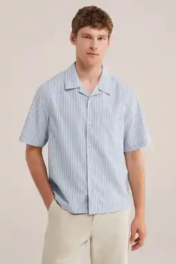 Wehkamp WE Fashion relaxed gestreept casual overhemd blauw aanbieding