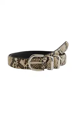 Wehkamp WE Fashion riem met slangenprint beige aanbieding