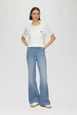 Wehkamp s.Oliver highwaist wide leg jeans light blue aanbieding