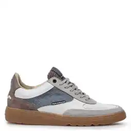Wehkamp Floris van Bommel suède sneakers lichtgrijs/blauw aanbieding