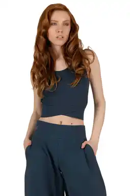 Wehkamp Urban Goddess sport top Sati petrol aanbieding