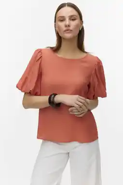 Wehkamp VERO MODA top koraalrood aanbieding