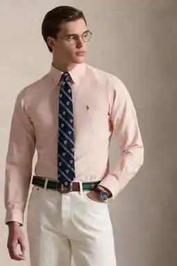 Wehkamp Polo Ralph Lauren regular gestreepte casual overhemd roze aanbieding