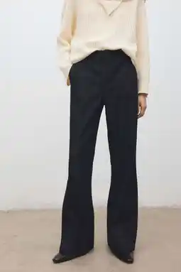 Wehkamp Mango straight regularwaist broek dark blue denim aanbieding