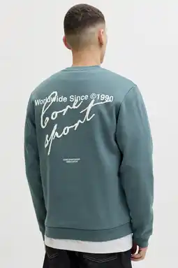 Wehkamp JACK & JONES CORE sweater met backprint blauw aanbieding