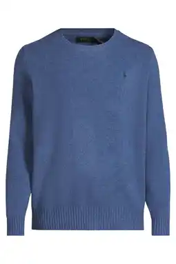 Wehkamp Polo Ralph Lauren trui met wol fijn gebreid blauw aanbieding