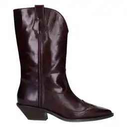Wehkamp Sacha leren cowboylaarzen bordeaux metallic aanbieding