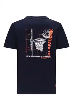 Wehkamp TYGO & vito T-shirt met backprint donkerblauw aanbieding