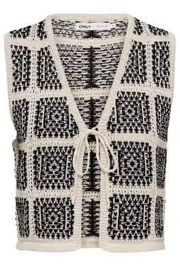 Wehkamp ONLY top beige gebreid aanbieding