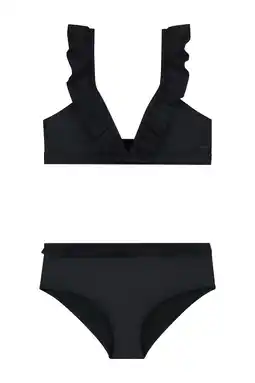 Wehkamp Shiwi The Sunshine Brand bikini met ruches Bella zwart aanbieding