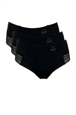 Wehkamp My Basic by After Eden seamless hipster met kant (set van 3) zwart aanbieding
