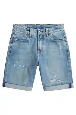 Wehkamp G-STAR denim regularwaist short light blue denim aanbieding