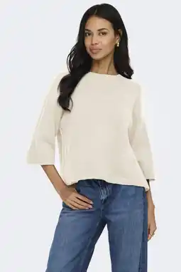 Wehkamp ONLY pullover fijn gebreid ecru aanbieding