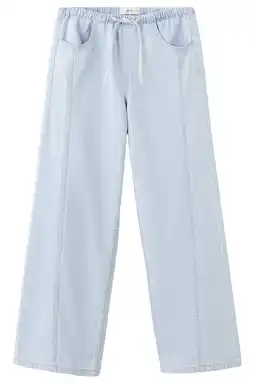 Wehkamp Mango Kids wide leg jeans lichtblauw aanbieding