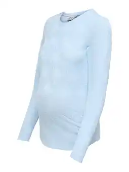 Wehkamp ONLY MATERNITY zwangerschaps longsleeve lichtblauw aanbieding