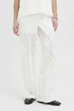 Wehkamp JJXX straight regularwaist broek wit broderie aanbieding