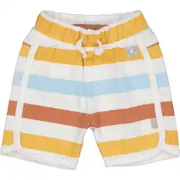 Wehkamp BESS regularwaist gestreepte casual short bruin aanbieding