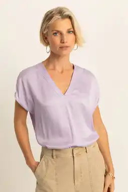 Wehkamp Expresso satijnen top lila aanbieding