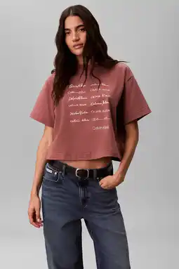 Wehkamp CALVIN KLEIN JEANS T-shirt lichtbruin aanbieding