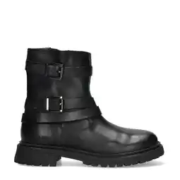 Wehkamp Vingino Muraina Marsala leren enkelboots zwart aanbieding