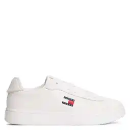Wehkamp Tommy Jeans leren sneakers wit aanbieding
