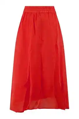 Wehkamp Zusss midi rok koraalrood aanbieding